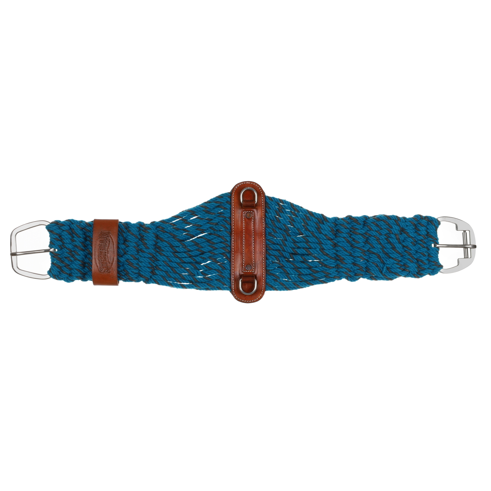 Showman Blue Mohair Double Weave String Roper Girth