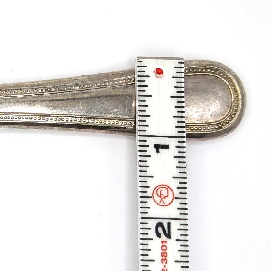 Towle Silver Salad Serving Spoon Beaded Antique Pattern 1977