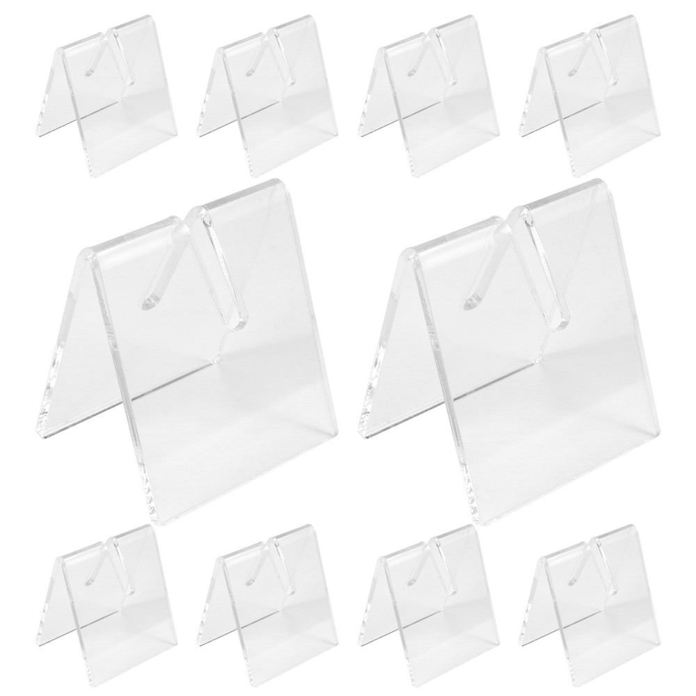 10PCS Clear Acrylic  Blade Display Stand Holders Folding  Display Stand5776