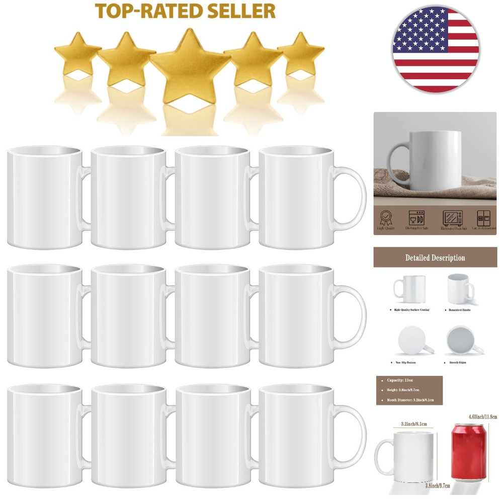 Sublimation Tazas Para Sublimacion 12 Pack