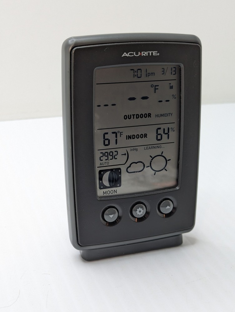AcuRite 00829 Digital Weather Forecaster Temp/Humidity/Clock/Moon DISPLAY ONLY