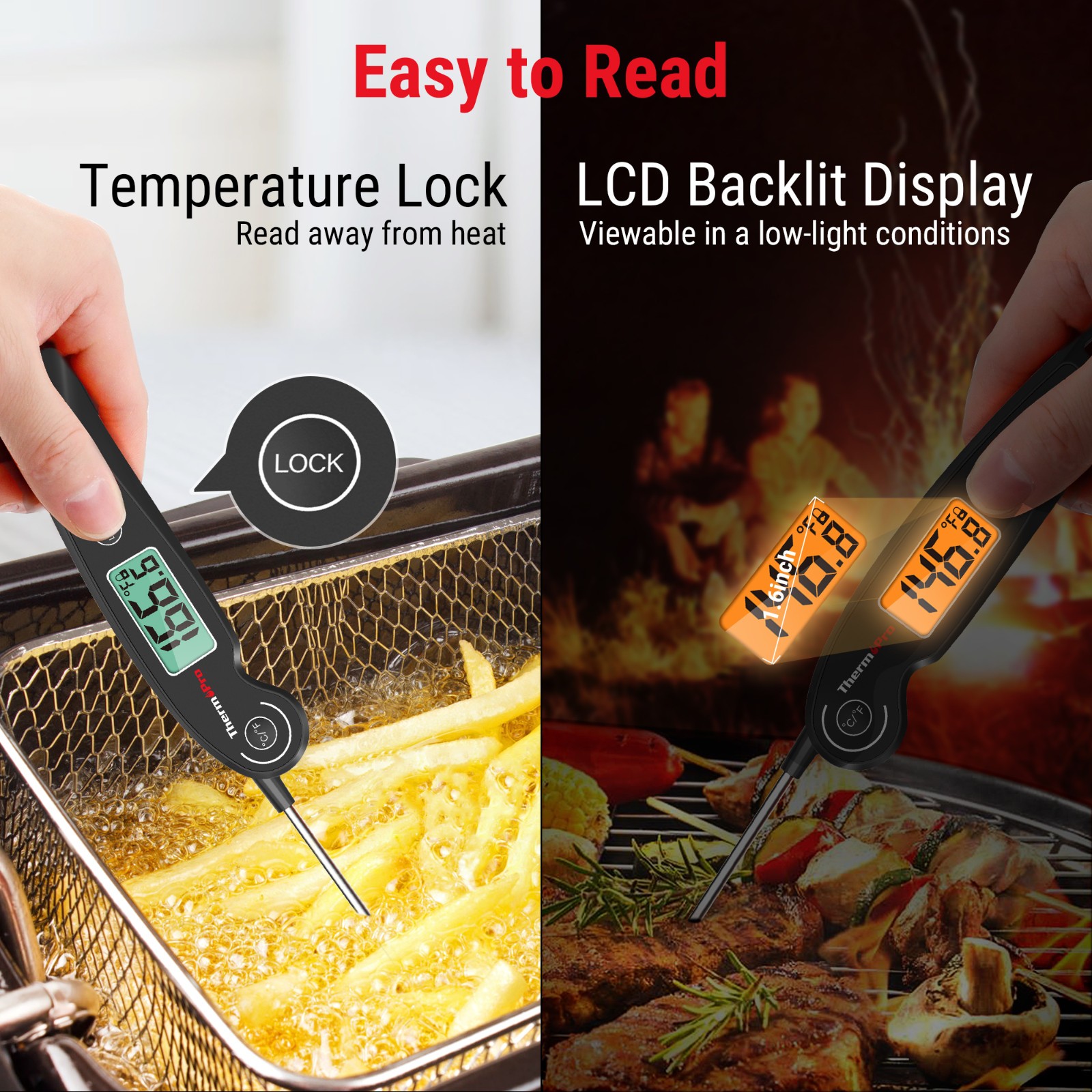 ThermoPro TP960 500ft Wireless Meat Thermometer + FREE Instant Read Thermometer