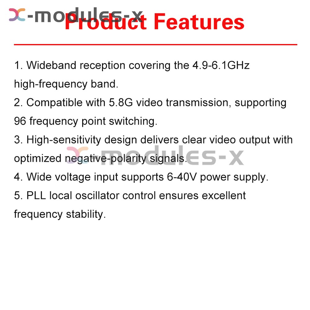 DC6-40V RC5896S Receiver 5.8GHz Video Receiver Transmitter With Antenna