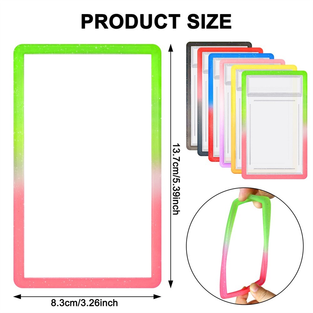 6PCS Gradient Slab Bumper Guard Protector Skin Stackable For PSA Graded Card