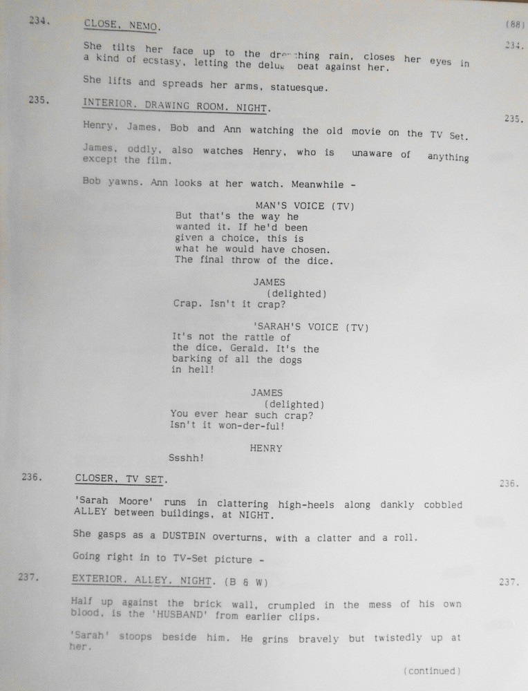 Dennis Potter : Midnight Movie - Original Screenplay - unpublished script
