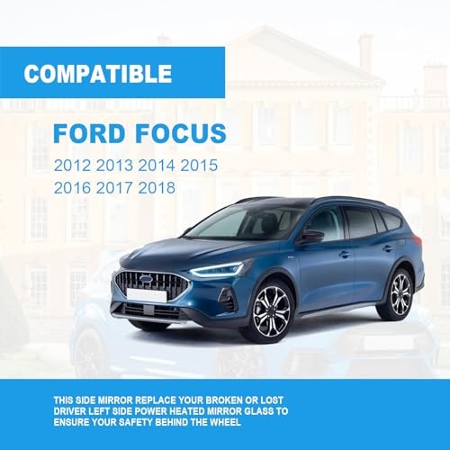 Left Driver Side View Heated Mirror Glass Replacement for Left (Driver Side)