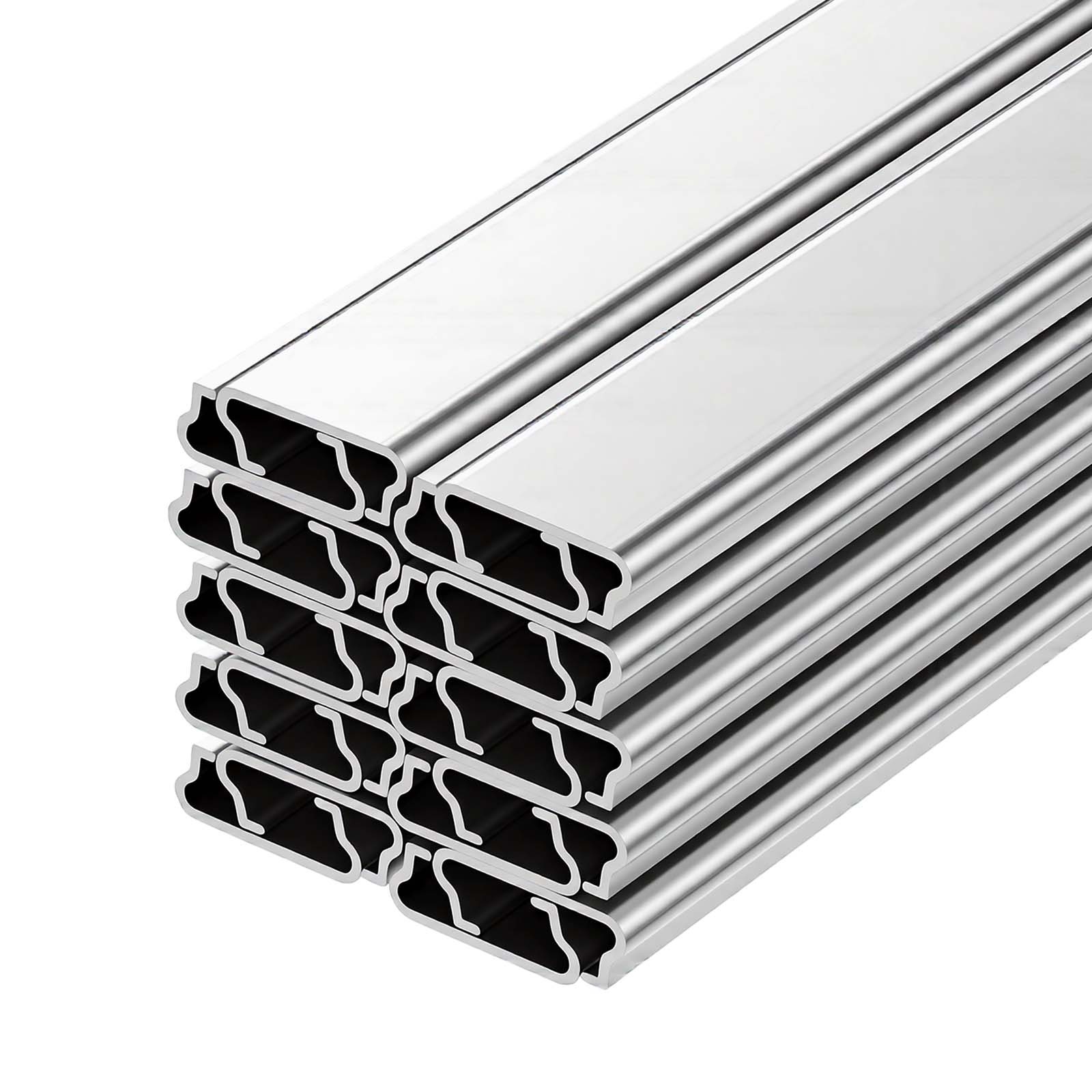 Uimoso Greenhouse Aluminum Lock Channel & Spring Wire Set, 20 Pieces, 6.56 ft