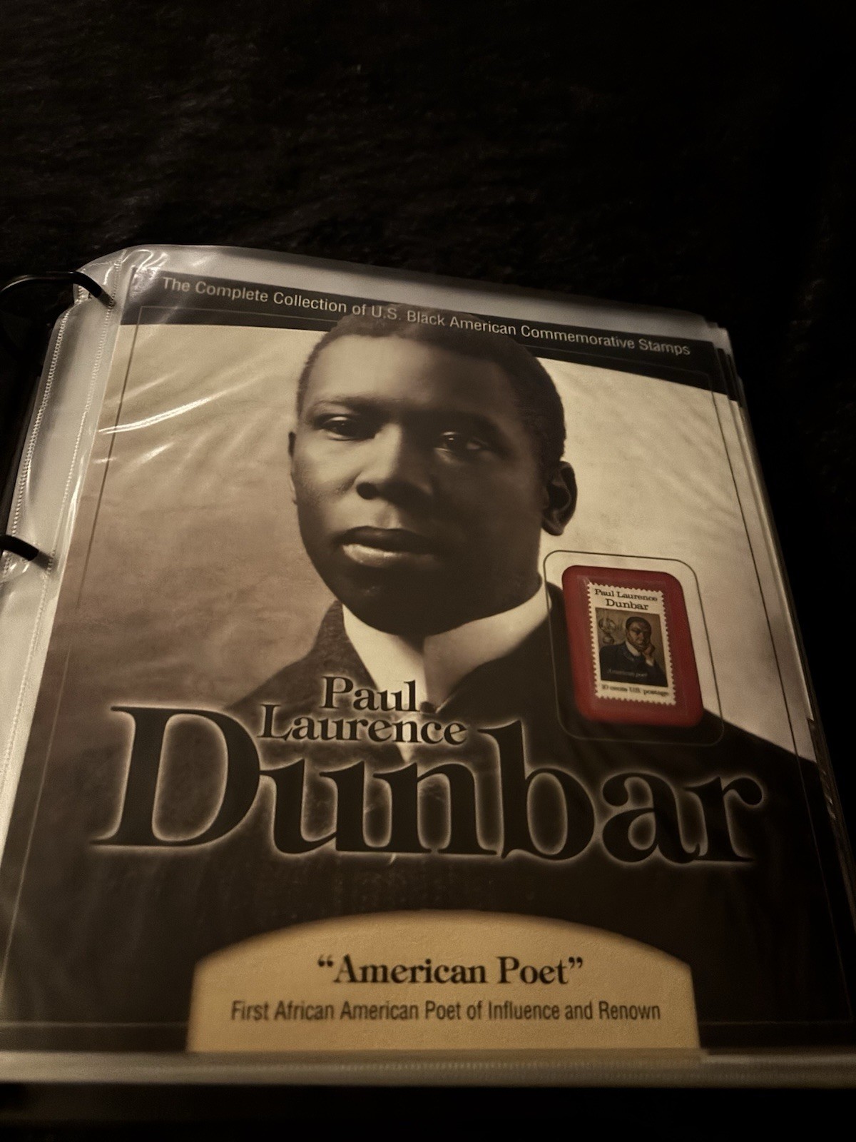 The Black Heritage Commemorative Society Stamp Collection Binder 48 Stamps + COA