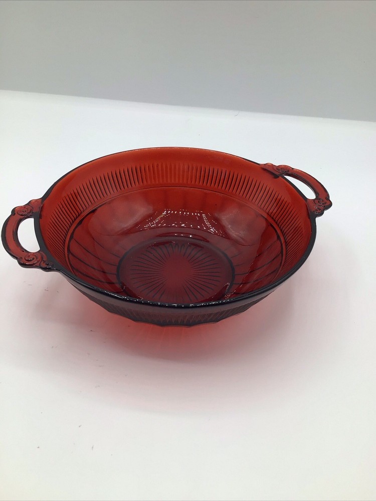 Anchor Hocking Ruby Red Coronation Bowl Small