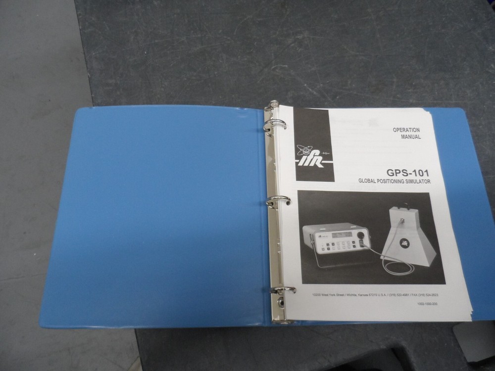 IFR GPS-101 GLOBAL POSITIONING SIMULATOR OPERATION MANUAL