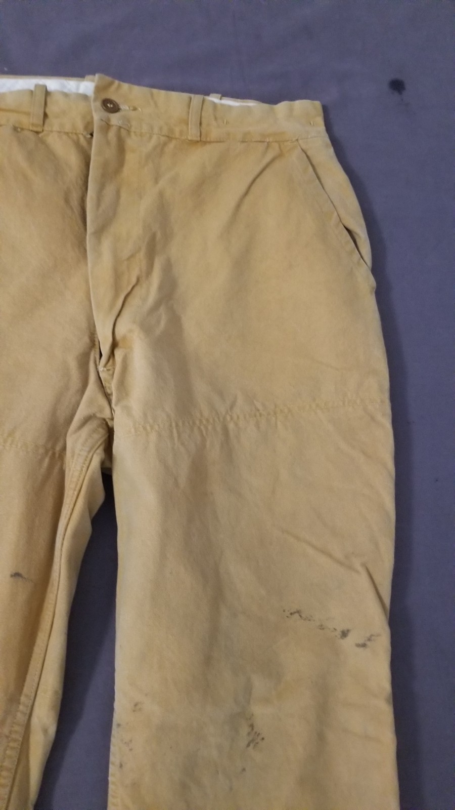 Vintage 50s 60s Drybak Canvas Hunting Pants Trousers Distressed 27