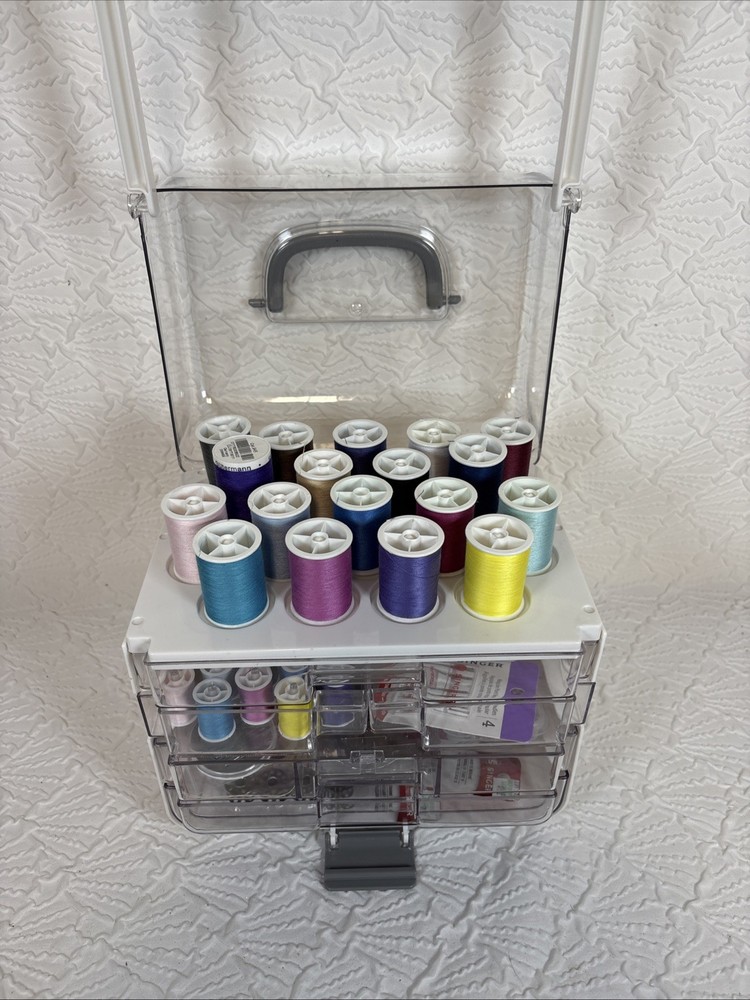 Singer Sew Essentials Storage Case With Most Sewing Items Plus Bobbin Winder