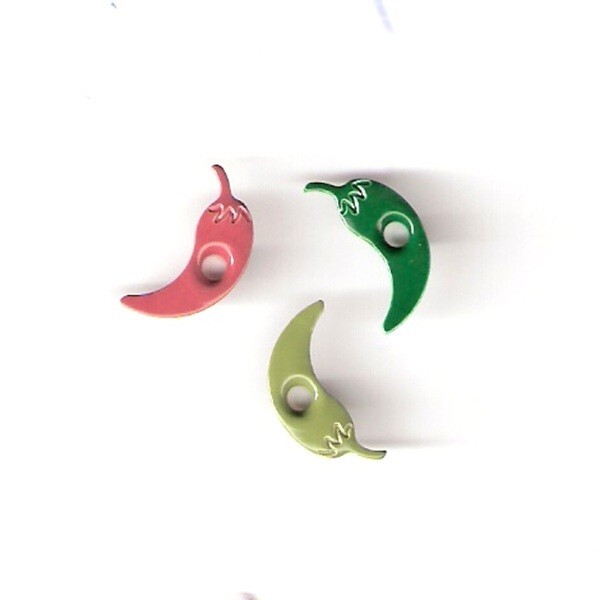 CHILI PEPPER EYELETS 10 PCS 3 COLORS