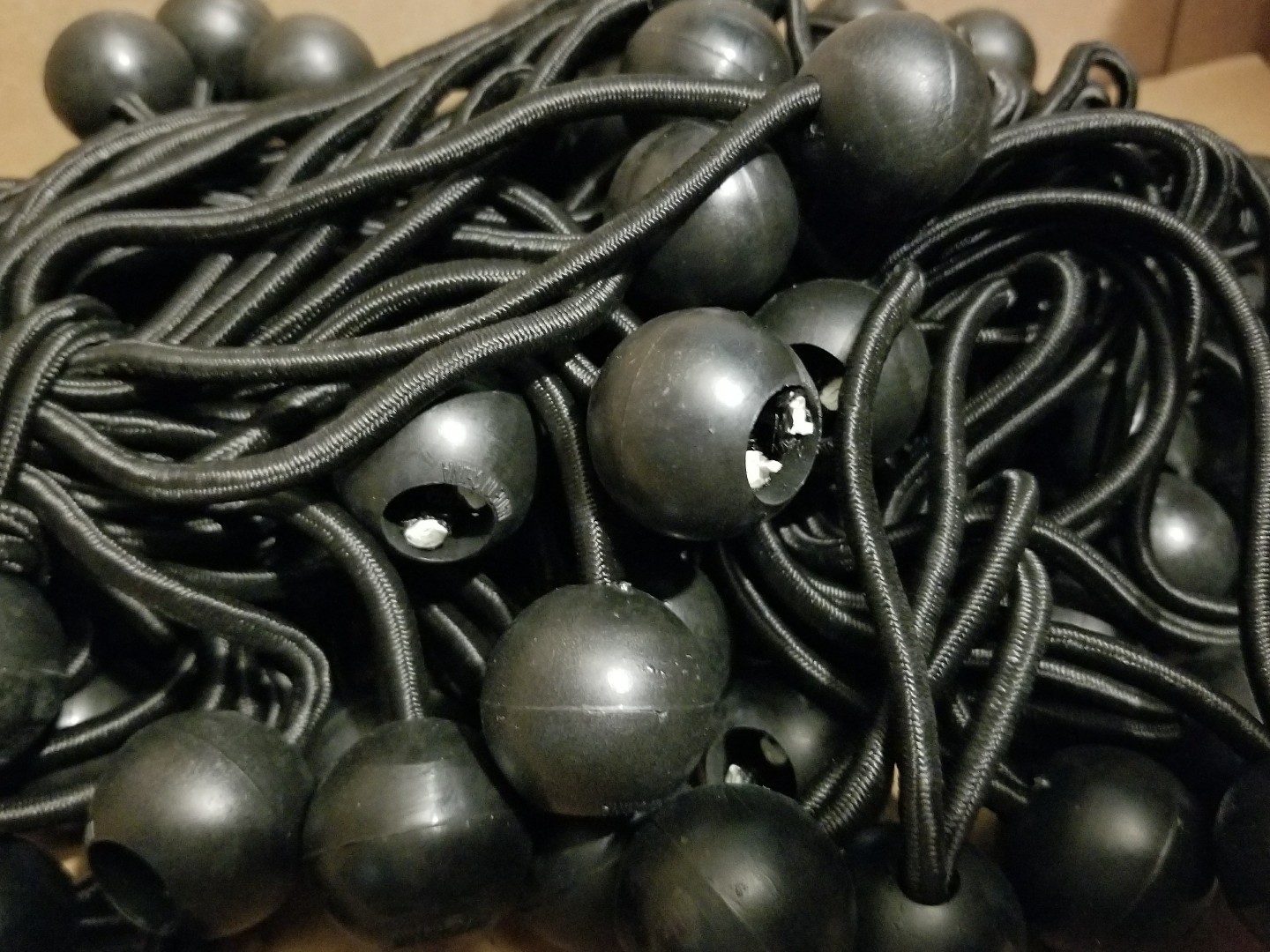 100pc 6" Ball Bungee Bungi Bungie Cord Tarp Tie Down Strap Canopy Black NEW GS