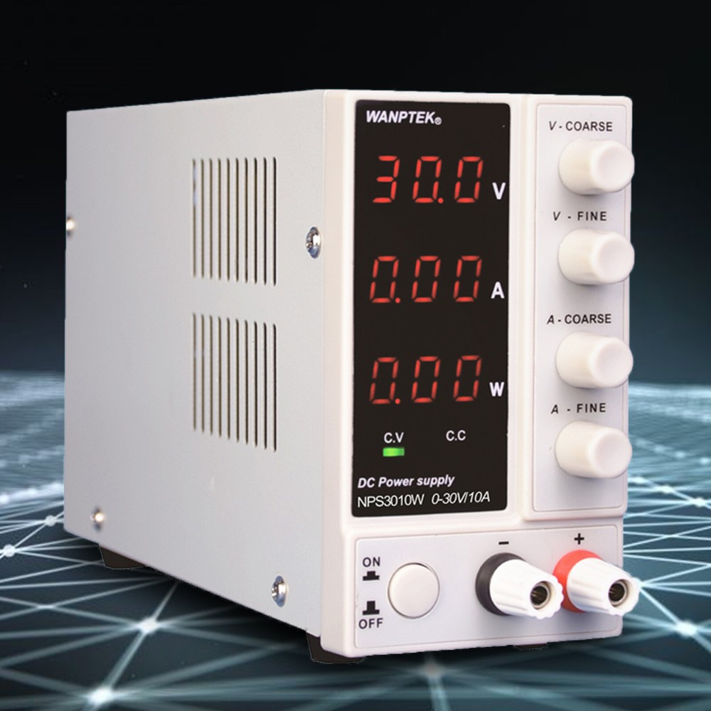 0-30V 0-10A Lab DC Power Supply Precision Digital Display Variable Three Window