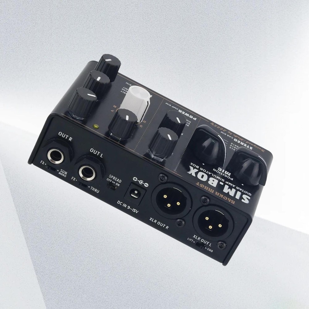 Black SIM BOX Electric Guitar Amp Simulator Box Cabinet Simulator Effect