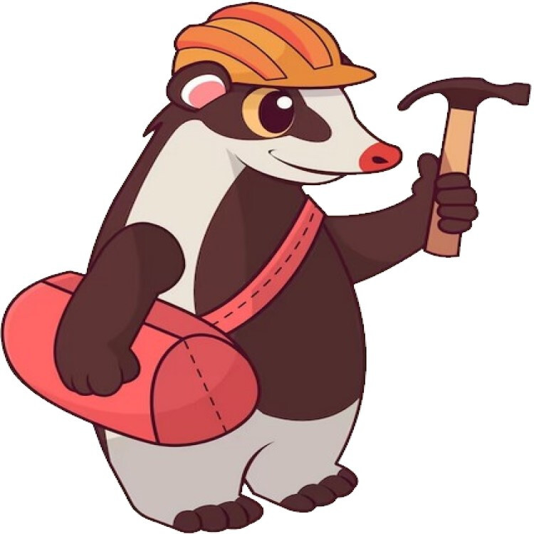 30 Custom Hard Working Badger Personalized Address Labels