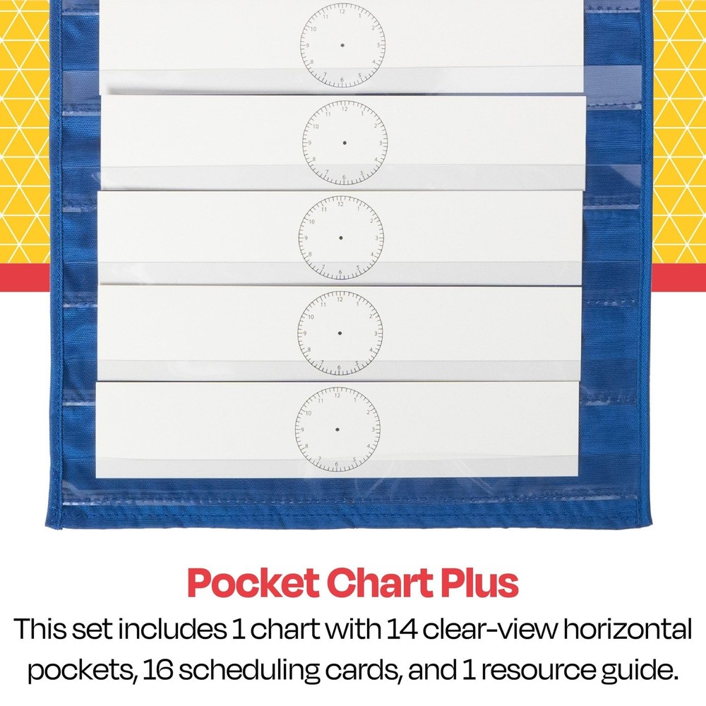 School Smart Classroom Schedule Pocket Chart - 14 Pockets
