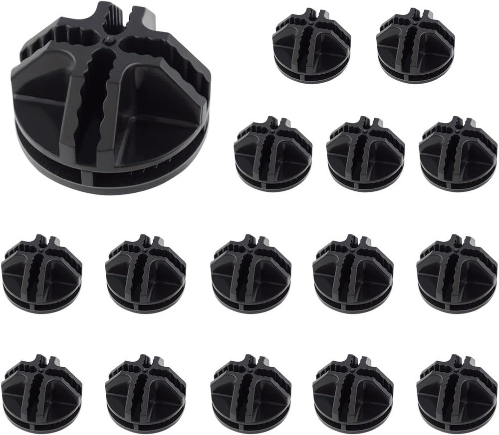 16PCS Plastic Cube Connectors for Wire Storage Grid Modular Shelving Black