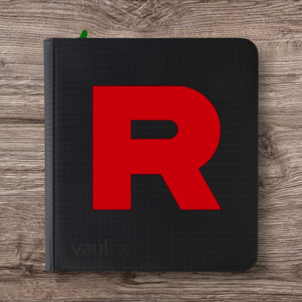Vault X - 12 Pocket eXo-Tec Zip Binder Folder - Black Pokemon Team Rocket