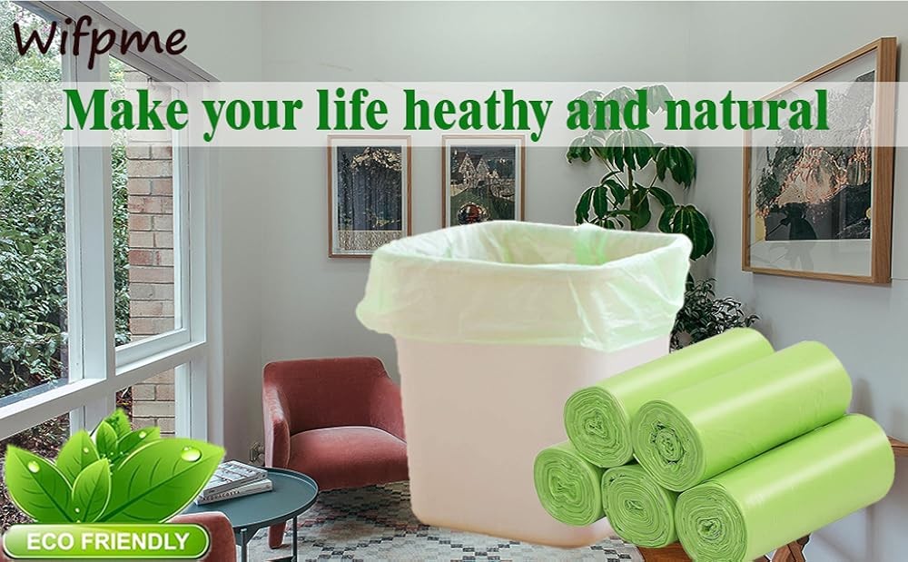 4- Small Trash Bags Biodegradable, 20 Liter Mini postable Strong