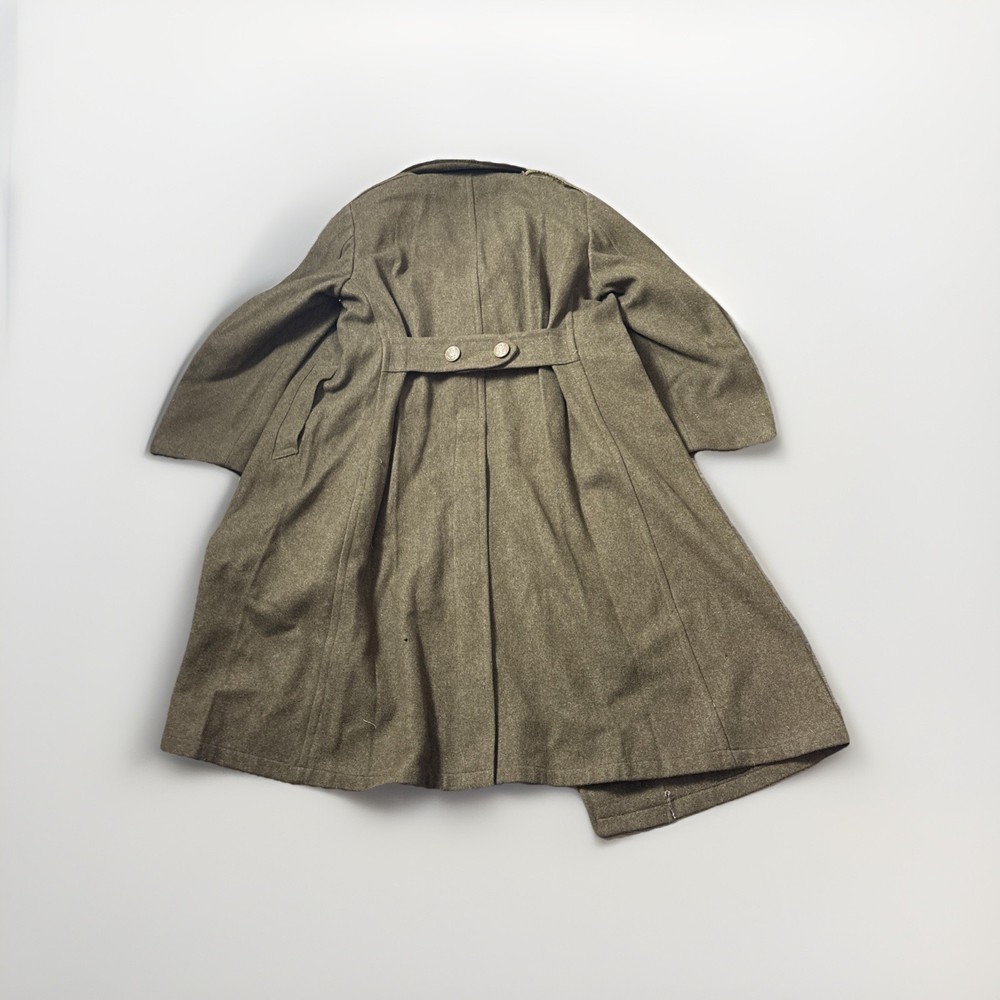 ORIGINAL WWII US ARMY WINTER M1938 GREATCOAT OVERCOAT- 34R + Gloves Handkerchief
