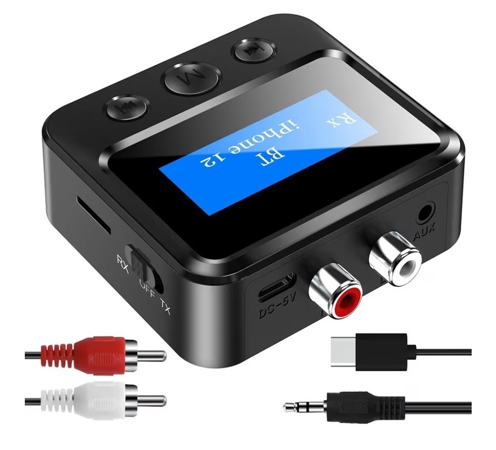 Bluetooth Transmitter Receiver for TV, Audio Adapter for Home Stereo with RCA