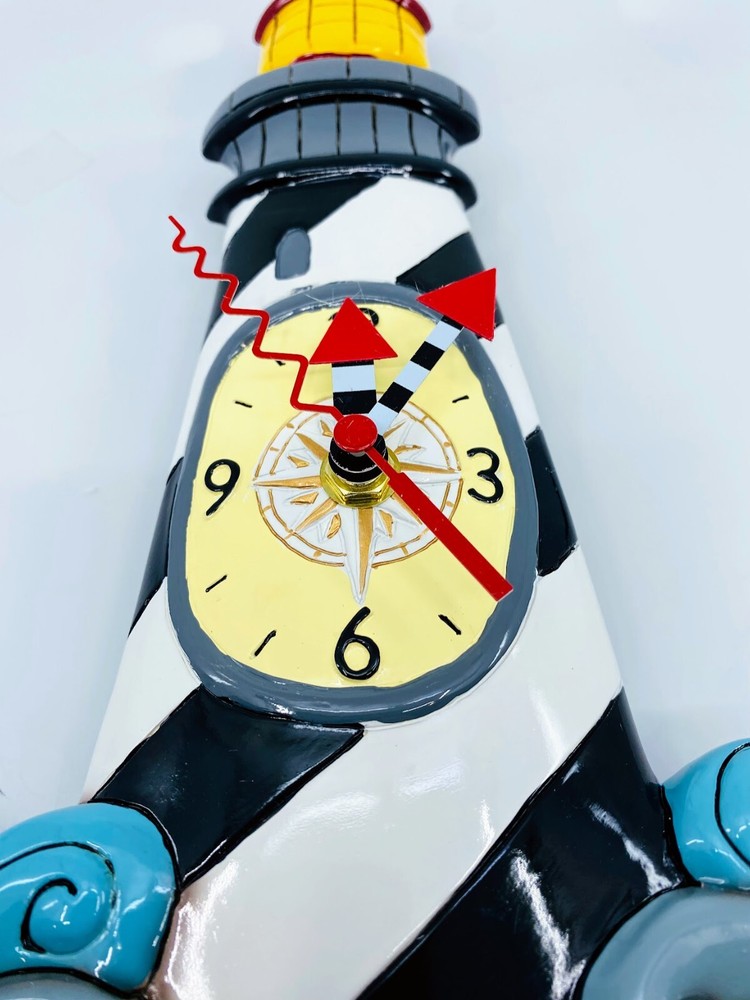 Allen Designs Studio Wall Clock: Augie's Light Lighthouse