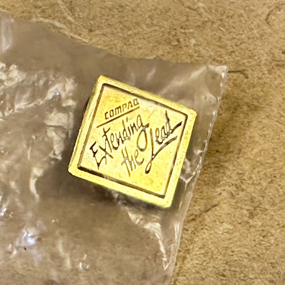 PIN __ Extremely Rare COMPAQ Extending The Lead Pin _ Computer Era