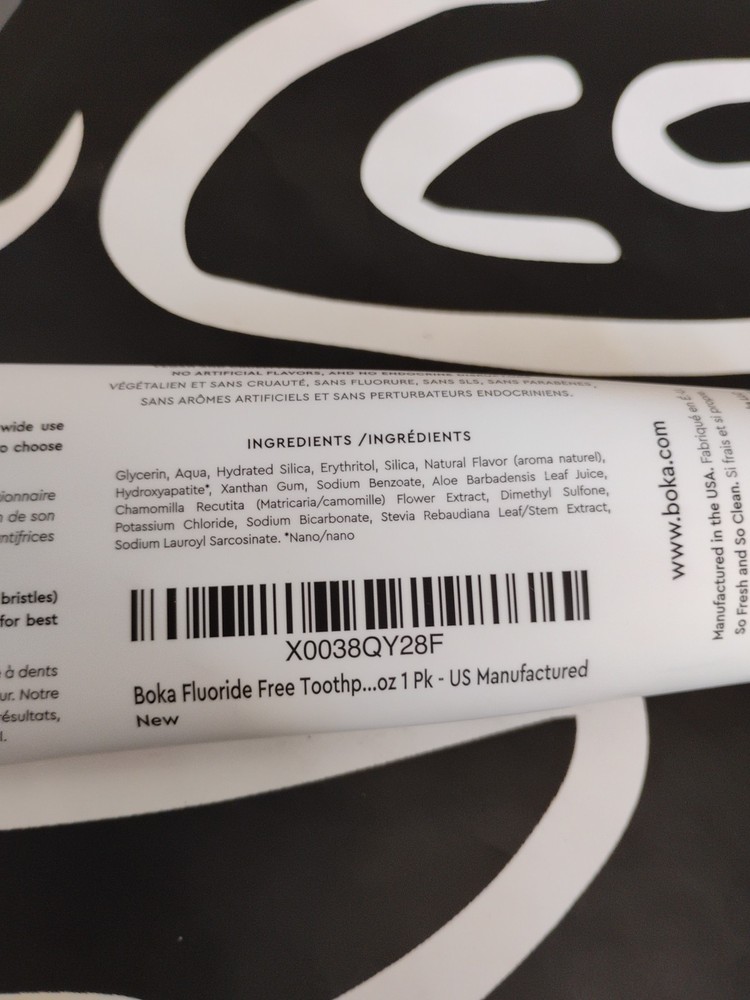 Boka Fluoride Free Toothpaste Nano Hydroxyapatite Coco Ginger 4oz 2 Pack New