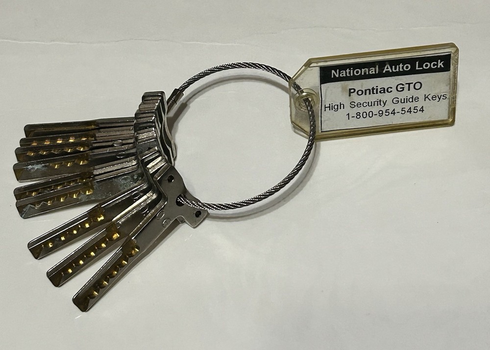 Pontiac GTO High Security Guide Keys