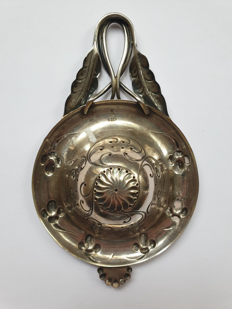Antique Georg Jensen Sterling Silver Tea Strainer