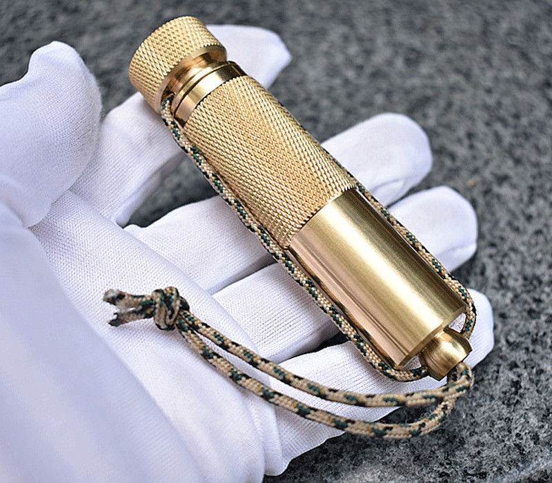 EDC Brass Waterproof Pill Case Container Box Pendant Compass Multi Tool Gift