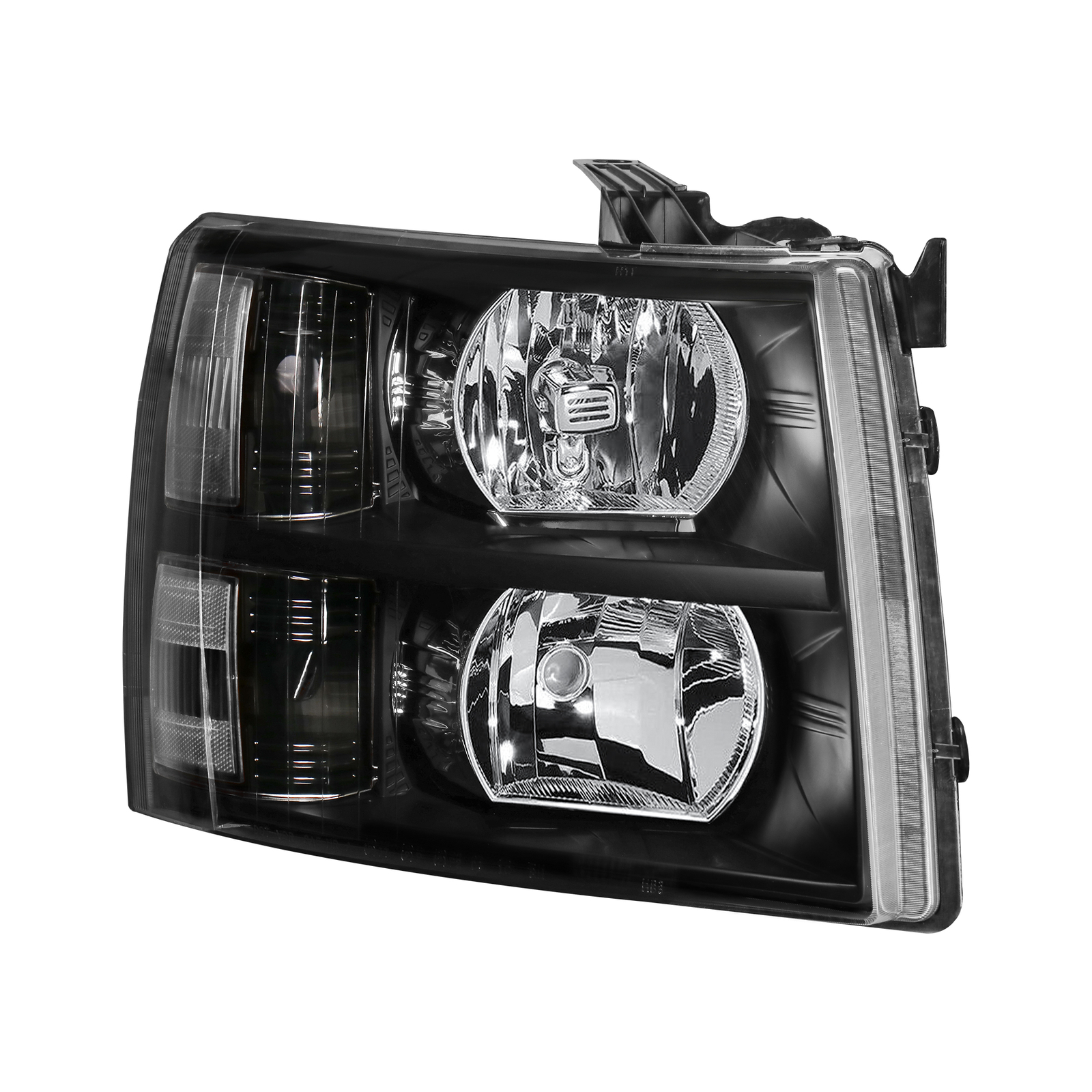 For 2007-2013 Chevy Silverado 1500 2500HD Black Housing Headlights LH & RH