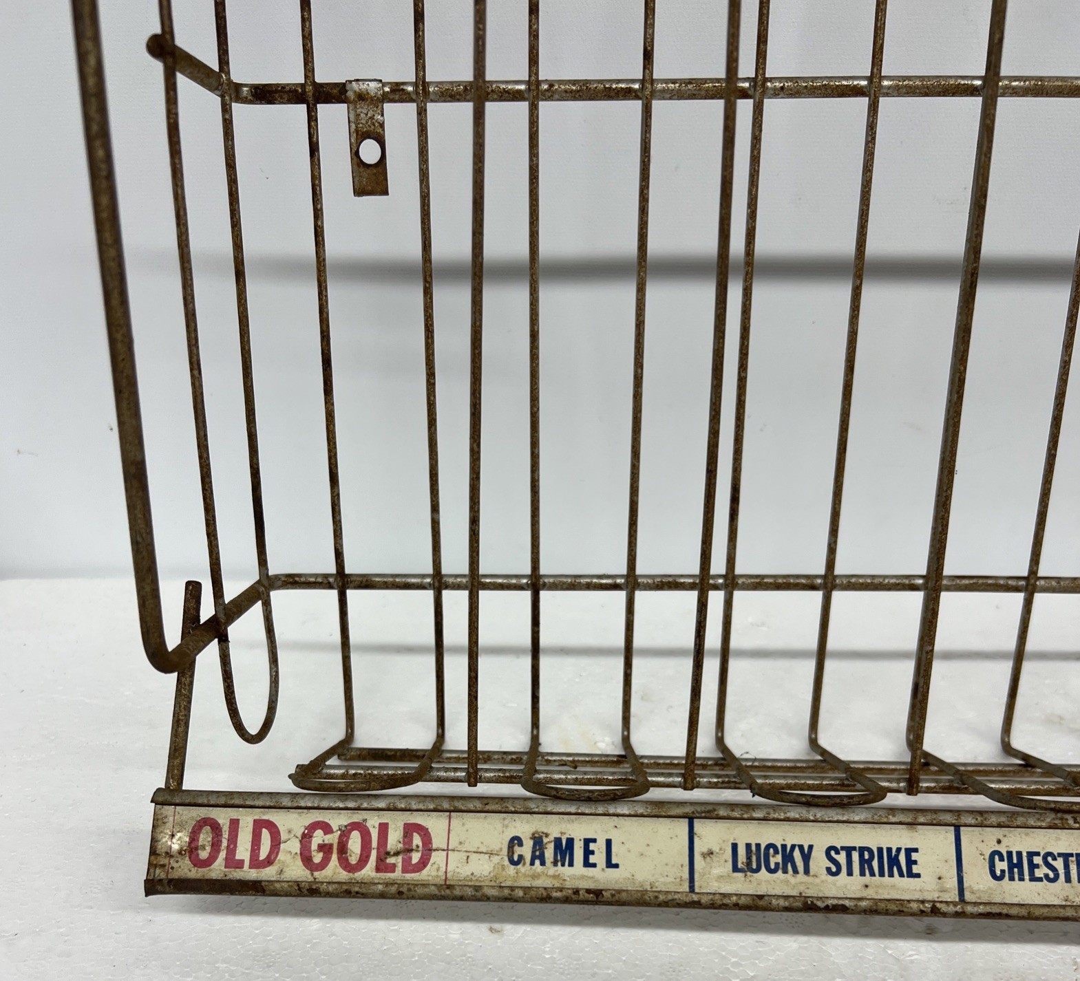 Metal Wire Rack Cigarette Advertising Display Vintage Country General Store 40s