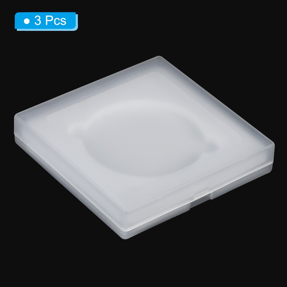 58mm Lens Filter Case,3pcs Camera Filter Case Portable Lens Filter Box Plastic