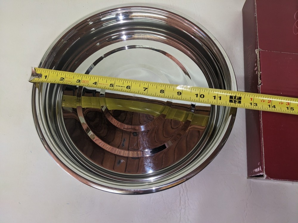 Communion-RemembranceWare-SilverTone Tray & Disc Stainless Steel (ZB)