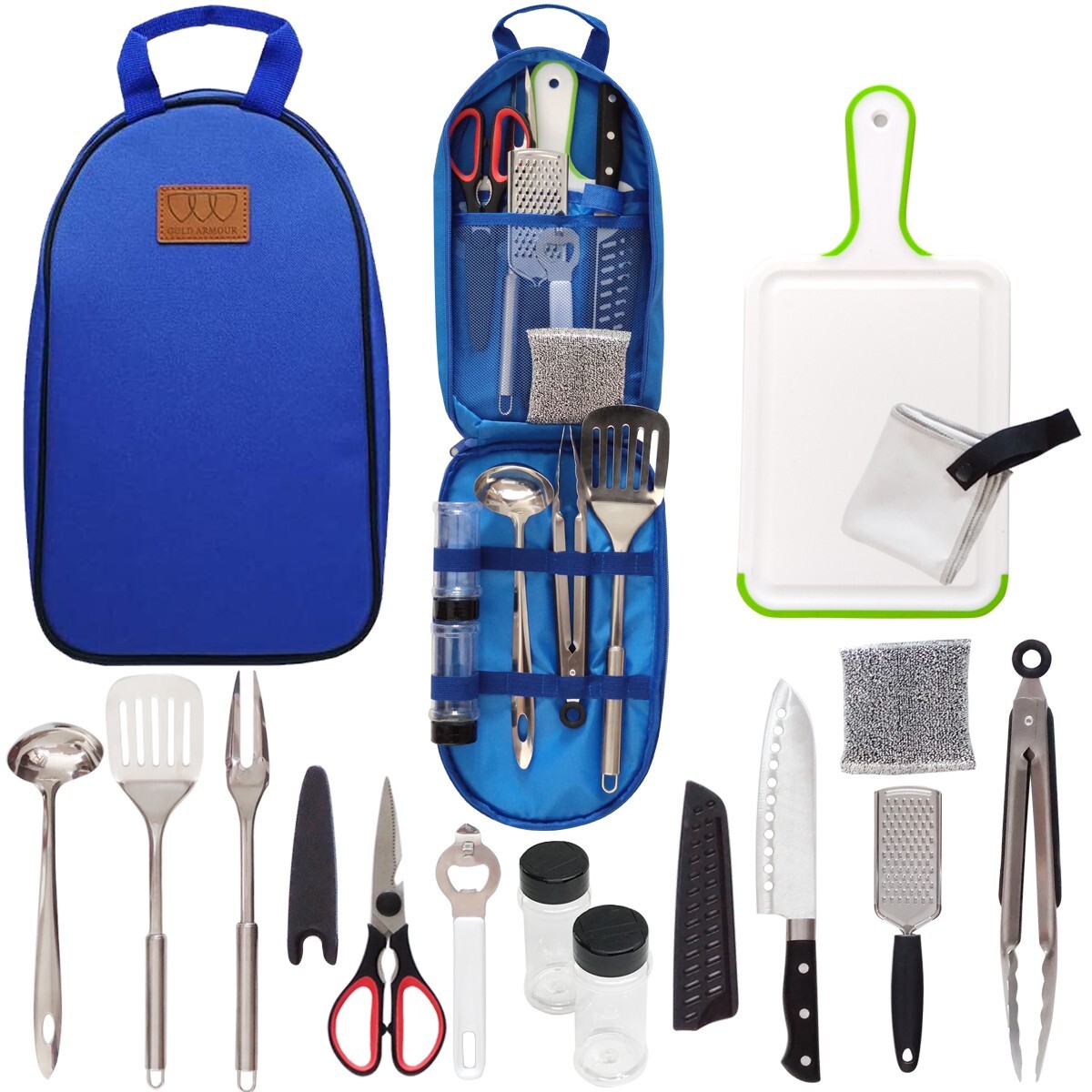 13-Piece Camp Utensil Set Portable BBQ Kitchen Cooking Compact Gear Cookwear