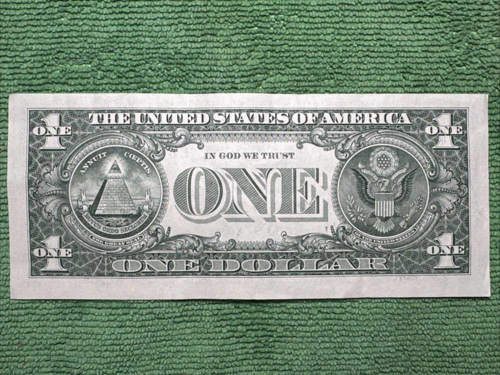 2021 $1 Fancy Serial# Trinary Note E06868600A