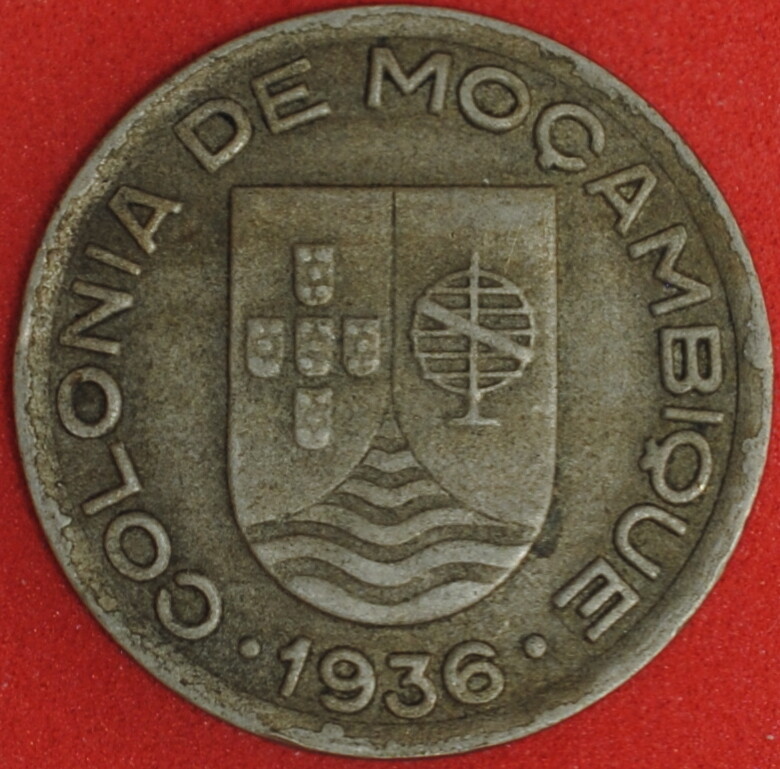1936 Mozambique 50 Centavos VF