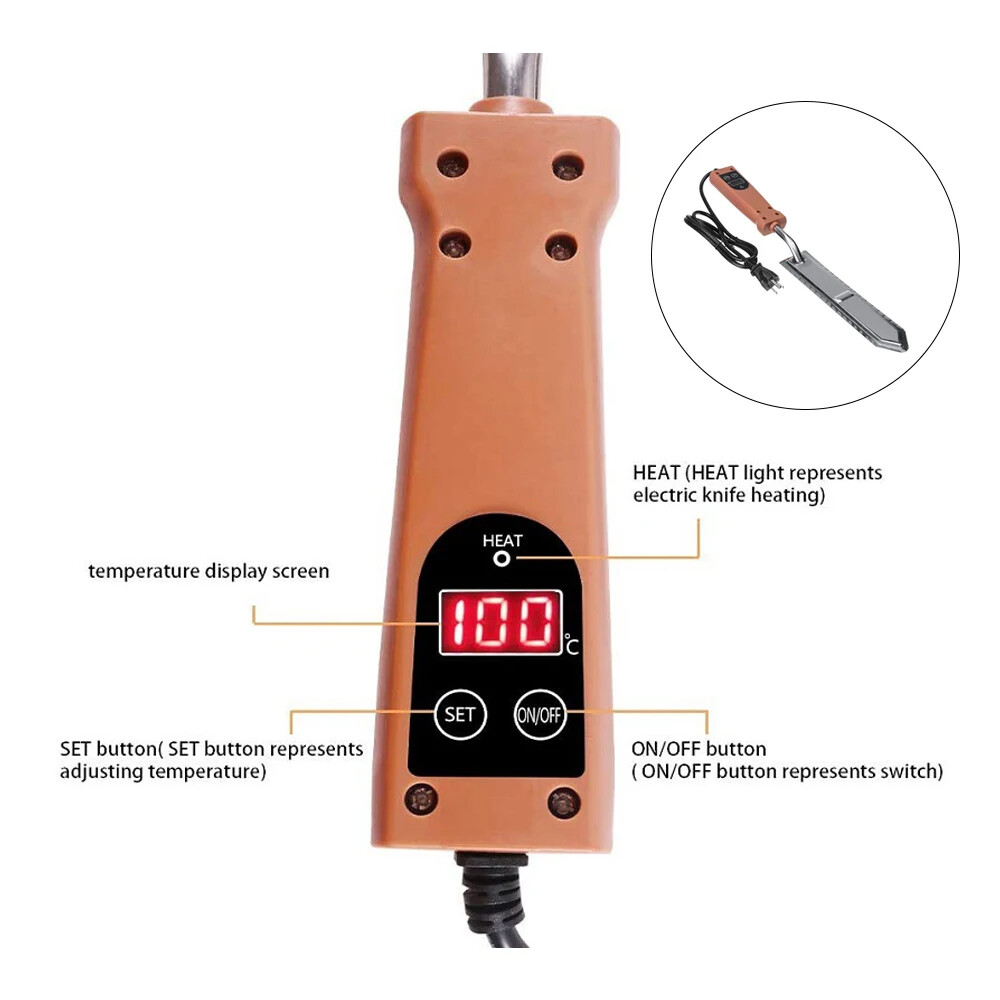 Heating Electric Bee Honey Knife Cutter Temperature Control Uncapping Scraper
