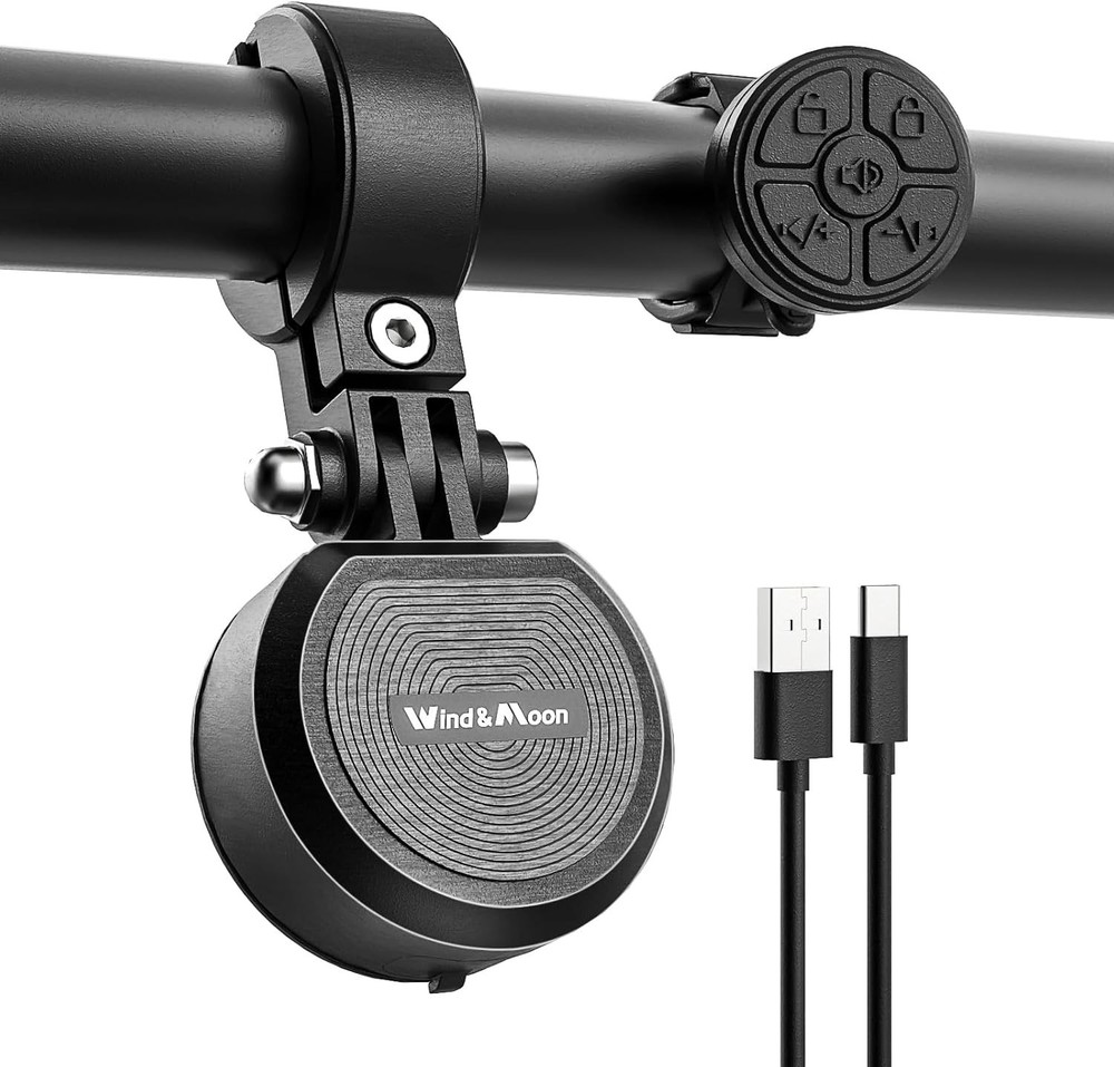 Remote Control Bike Horn, 80-130dB, USB Rechargeable