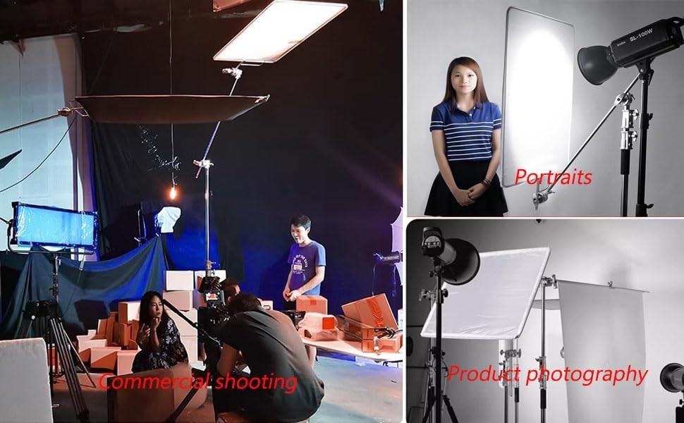 30"x36"/75x90cm Light Reflector Flag Panel Kit, 5-in-1 Diffusion Scrim