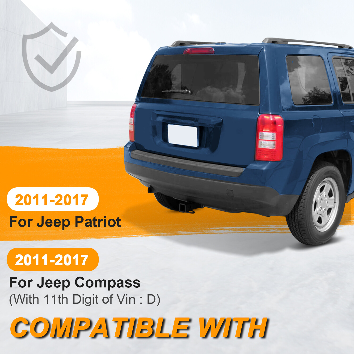 Class-3 Trailer Hitch 2" Receiver Rear Towing For Jeep Patriot Compass 2011-2017