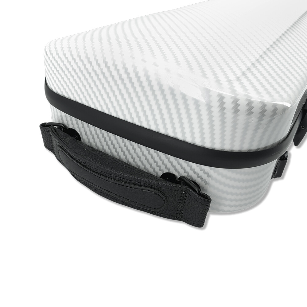 White 4/4 violin Case mixed Carbon fiber case Light Sheet bag Code lock new
