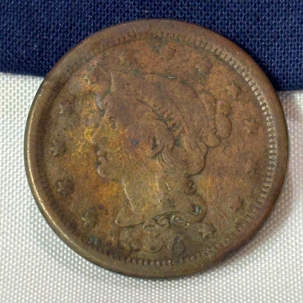 1856 Large Cent Braided Hair