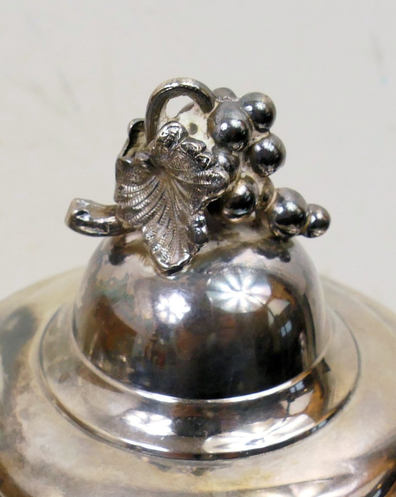 Rogers, Smith & Co Reed & Barton Blanks Silver Plate Tea Set Grape Pattern 1850