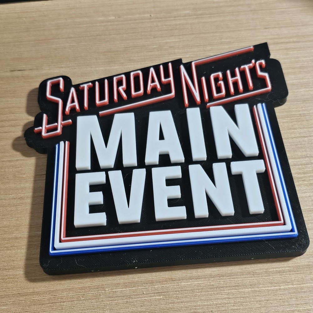 WWE Mattel Saturday Night Main Event Small Logo Accessory