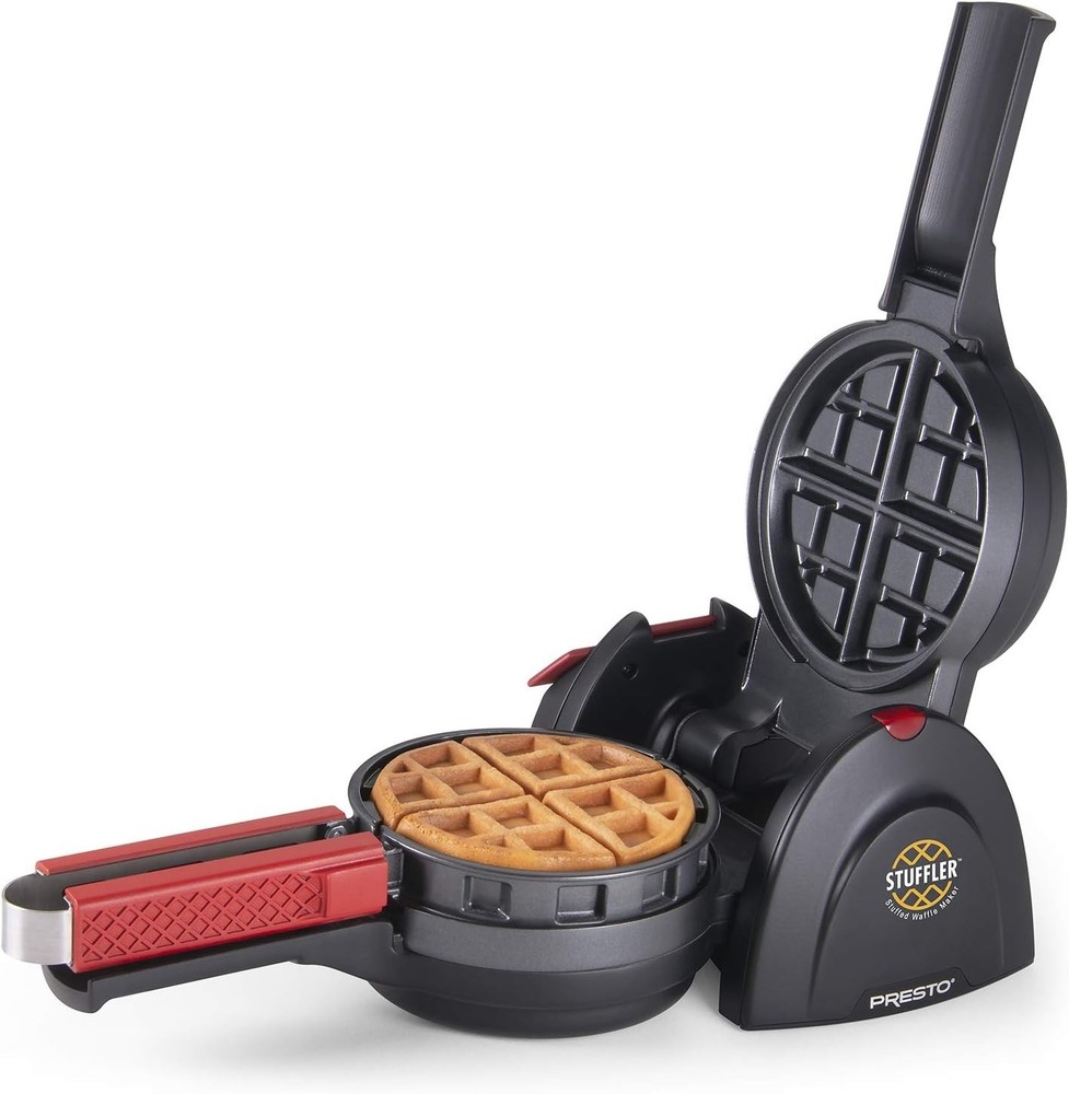Presto 03512 Stuffler Stuffed Waffle Maker, Belgian, Large, Black