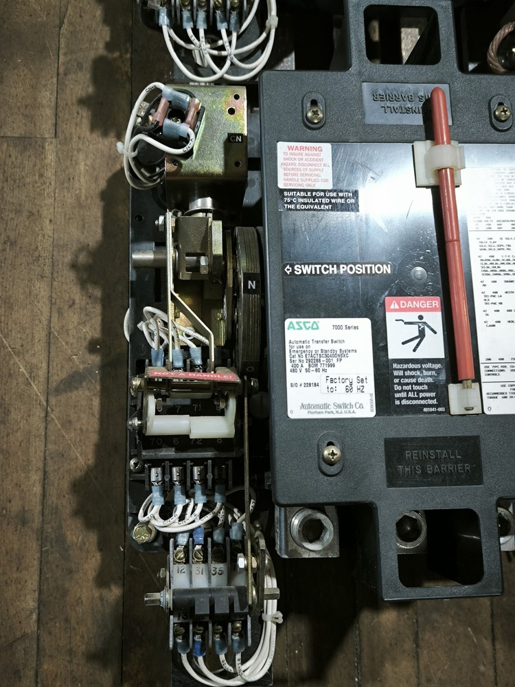ASCO E7ACTSC30400N5XC Automatic Transfer Switch 400A 480V 50-60Hz